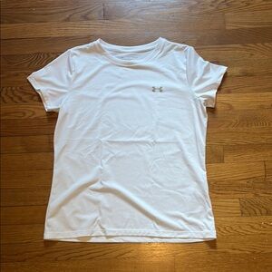 Under Armour White Heatgear Short Sleeve T-Shirt Women’s
